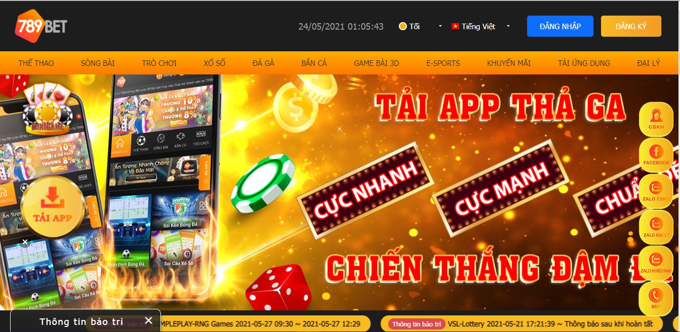 Cá cược thể thao là nguồn sản phẩm chính của 789bet com