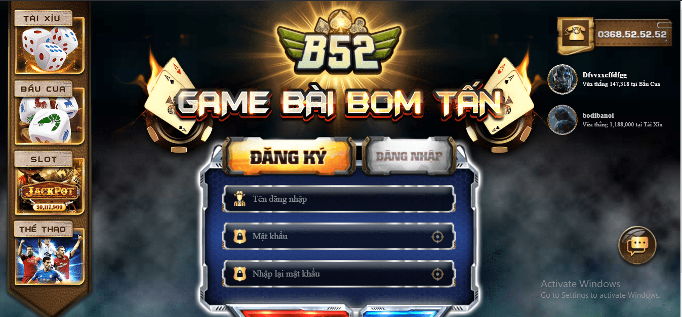 B52 được biết đến là cổng game đứng nhì về độ đình đám