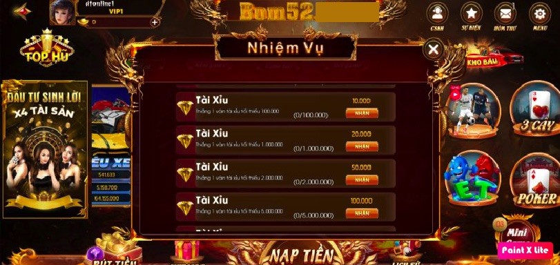 Bom52 vin chính là nơi hội tụ thật sự đầy đủ các dòng game