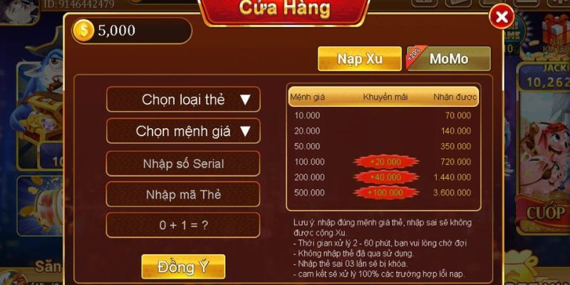 Nạp tiền vào cổng game với 3 bước không hề phức tạp