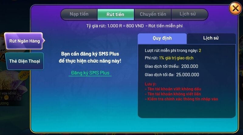 Cách thức rút tiền cược đơn giản, không tốn nhiều thời gian 