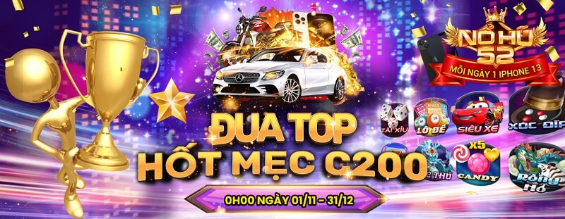 Event đua Top với giải thưởng khủng là ô tô Mec C200