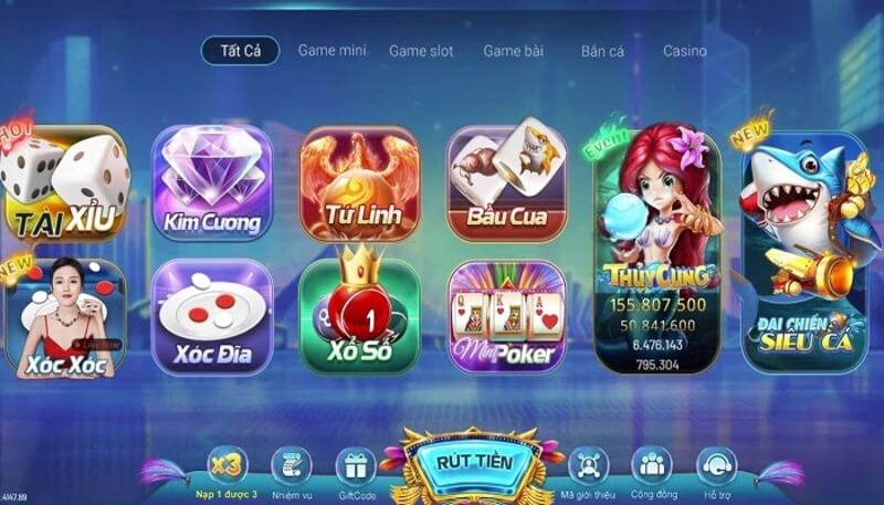 Kho game đa dạng, dễ chơi với tỷ lệ thắng cược cao