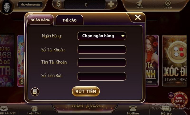 Rút tiền tại cổng game được đánh giá cao về sự thuận lợi