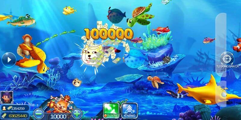 Vào game bạn sẽ được tiêu diệt các loài sinh vật biển lớn