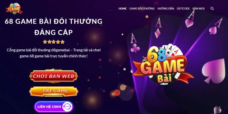 Hướng dẫn các bước truy cập vào 68 game bài trên ứng dụng