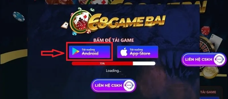 Hướng dẫn cách tải app 68 game bài trên nền tảng Android