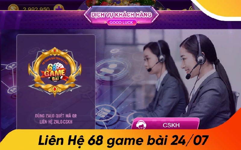 Trải nghiệm game online tuyệt vời nhờ chăm sóc khách hàng 68 game bài