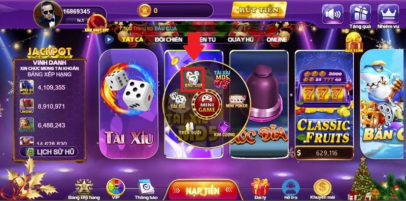 Chơi bầu cua mini 68 game bài đổi thưởng cực hấp dẫn