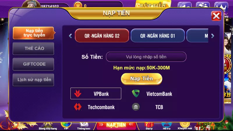 Nạp tiền để tham gia baccarat thông tấn 68gb