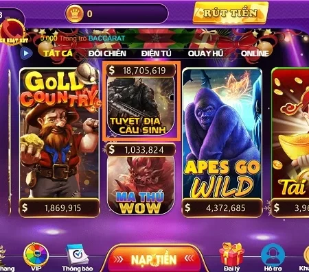 Tuyệt địa cầu sinh 68 game bài – Trải nghiệm slot game hấp dẫn